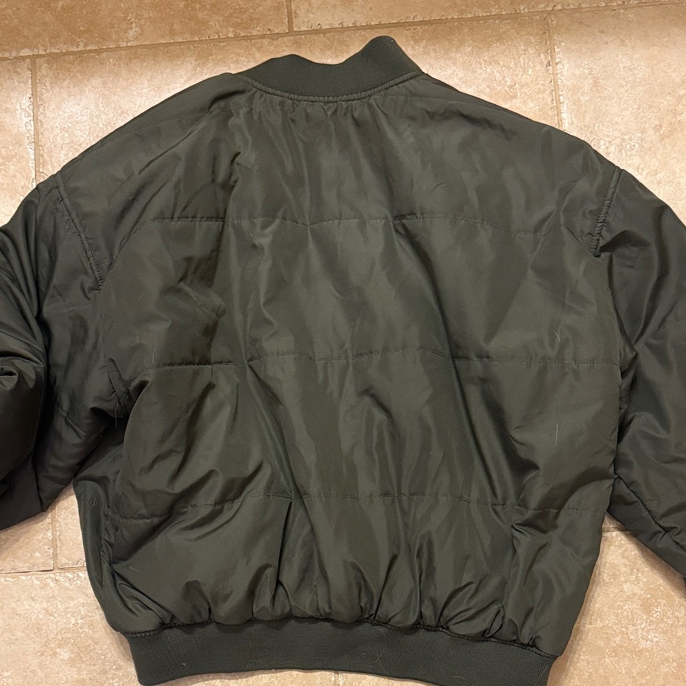 Women’s Green Bomber Jacket - Picture 4 of 4